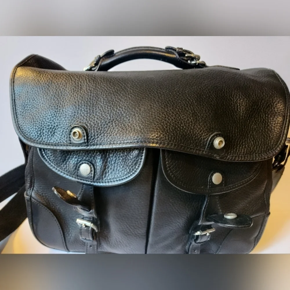 Vintage MULHOLLAND Black Leather Briefcase THE CHALICE 2007 - Picture 5 of 16